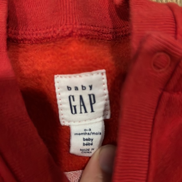 Reindeer Romper 0-3 Super Soft & Cozy Fleece Inside - Picture 3 of 3